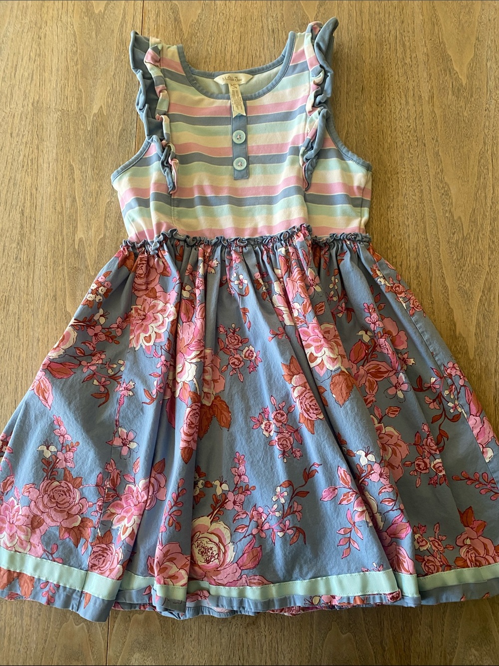 Matilda Jane Just Imagine Libby Girls Striped Floral Dress